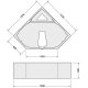 Duravit - Podpora pro rohovou vanu D-Code, 1400x1400 mm 790476000000000