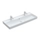 Villeroy & Boch Collaro - Dvojumyvadlo nábytkové 120x47 cm, s přepadem, 2 otvory pro baterii, alpská bílá 4A33C401