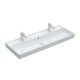 Villeroy & Boch Collaro - Umyvadlo nábytkové 120x47 cm, s přepadem, 2 otvory pro baterii, CeramicPlus, alpská bílá 4A33C4R1