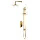 Cersanit Inverto - Sprchový set s baterií pod omítku, s tělesem, průměr 25 cm, zlatá S952-007