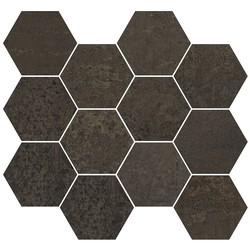 Mozaika METALLIC Brown Hexagonal