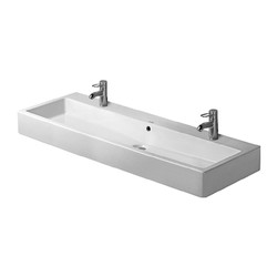 Duravit Vero - umyvadlo 120x47 cm na 2 baterie, bílá 0454120024