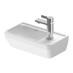 Duravit D-Neo - Umývátko 400x220 mm, otvor na baterii vpravo, bez přepadu, bílá 0739400041