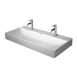 Duravit DuraSquare- Umyvadlo na 2 baterie, broušené, 100x47 cm, bílá 2353100072