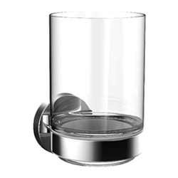 Emco Round - Držák s pohárem, montáž pomocí lepení nebo vrtání, chrom 432000100