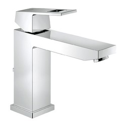 Grohe Eurocube - Páková umyvadlová baterie stojánková s odtokovou garniturou, střední model, chrom 23445000