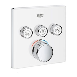 Grohe Grohtherm Smart Control - podomítkový termostat na tři spotřebiče, bílá / chrom, 29157LS0