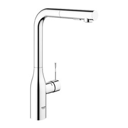 Grohe Essence - páková dřezová baterie stojánková s výsuvnou sprchou, chrom 30270000