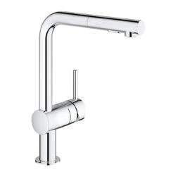 Grohe Minta - Dřezová baterie stojánková s výsuvnou duální sprchou, chrom 30274000