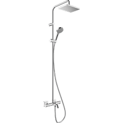 Hansgrohe Vernis Shape - Sprchový/vanový systém, termostatický, hlavová sprcha + ruční sprcha, chrom 26284000