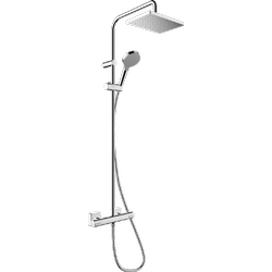 Hansgrohe Vernis Shape - Sprchový systém, termostatický, hlavová sprcha + ruční sprcha, chrom 26286000