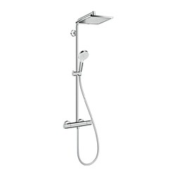 Hansgrohe Crometta E Showerpipe - sprchový systém s termostatem, bílá-chrom 27271000