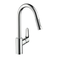 Hansgrohe Focus - Dřezová baterie stojánková s vytahovací sprškou, chrom 31815000