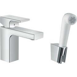 Hansgrohe Vernis Shape - Sada Bidette - Umyvadlová baterie stojánková s bidetovou sprškou, chrom 71216000