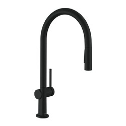 Hansgrohe Talis M54 - Páková kuchyňská baterie 210, vytahovatelná sprška, 2jet, matná černá 72800670