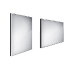 Černé zrcadlo NIMCO LED s podsvícením 60 x 80 cm