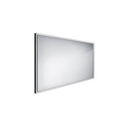 Černé zrcadlo NIMCO LED s podsvícením 120 x 70 cm