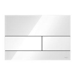 TECEsquare- Ovládací tlačítko, skleněné, bílé sklo - bílé 9240800
