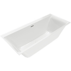 VILLEROY & BOCH Villeroy Boch - Vana 1700x750mm, Quaryl® včetně nohou (samolepící), odpadní a přepadová souprava s napouštěním SilentFlow, chromová krytka přepadu, alpská bílá UBQ170SBW2TDV-01