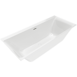 Villeroy & Boch Subway 3.0 - Vana 1800x800 mm, Quaryl, včetně nohou (samolepící), odpadní a přepadová souprava, alpská bílá UBQ180SBW2DV-01