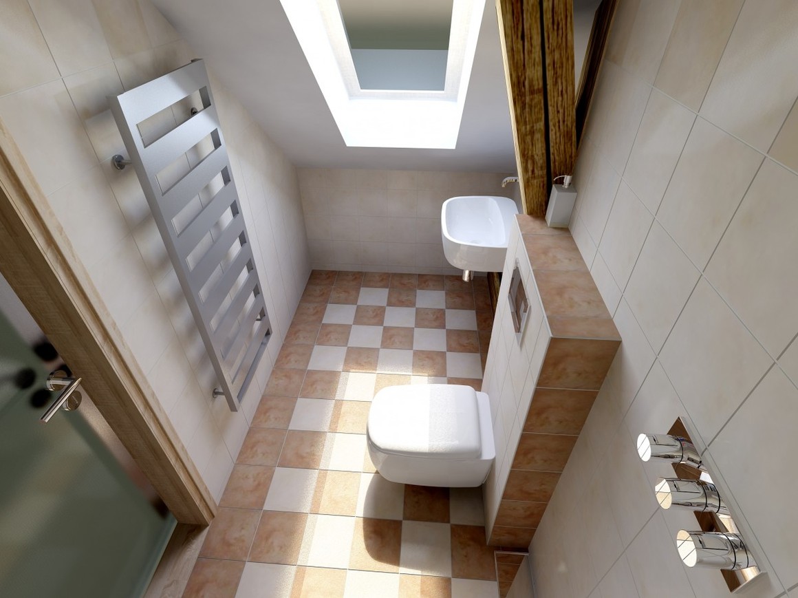 Grafický návrh menší koupelny