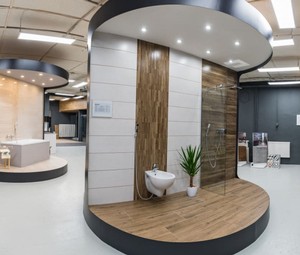 Vzorové koupelny s dřevěnými prvky FIDEM Studio Vsetín