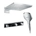 Hansgrohe Rain Select SET, černá - chrom