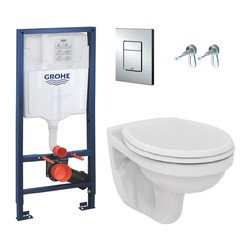 GROHE G + V 1 - set 5v1- Rapid SL pro WC + tlačítko + úchyty + závěsné WC Vima + WC sedátko