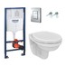G + V 1 - set 5v1- Rapid SL pro WC + tlačítko + úchyty + závěsné WC Vima + WC sedátko