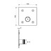 Schell - podomítková sprchová baterie se směšováním pro Masterbox, nerez 019022899 - galerie #1