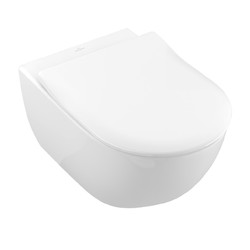 VILLEROY & BOCH SUBWAY 2.0 - pack WC závesné, DirectFlush, SupraFix 3.0, biela Alpin CeramicPlus + sedátko slimseat 5614R2R1