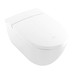 VILLEROY & BOCH Villeroy Boch ViClean-I 100: sprchové WC, WC mísa bez splachovacího kruhu s bidetová sedátkem, bílá alpin CeramicPlus, V0E100R1 - galerie #1
