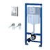 Grohe 38528 / SET - Rapid SL pro závěsné WC - výška 1,13 m + tlačítko + úchyty 3855800M - 3v1