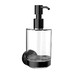 Emco Round - Nástěnný dávkovač mýdla, montáž pomocí lepení nebo vrtání, černá 432113300