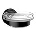 Emco Round - Držák na mýdlo, montáž pomocí lepení nebo vrtání, černá 433013300