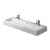 Duravit Vero - umyvadlo 120x47 cm na 2 baterie, bílá 0454120024