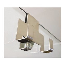 NEREZOVÉ SPRCHOVÉ ŽLABY Nerezový háček na horní hranu skla