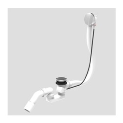 Sanit - odtoková a přepadová souprava, DN 40/50 se sifonem s ovládáním, chrom