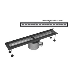 NEREZOVÉ SPRCHOVÉ ŽLABY Sprchový žlab SLOT L s horizontální a vertikální přírubou, 60 cm