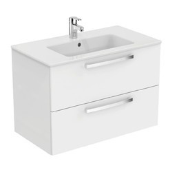 Ideal Standard Tempo SET- Umyvadlo 80cm + skříňka, 2 zásuvky, bílá lesklý lak K2978WG