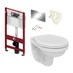 TECE set 1- Instalační modul s nádržkou UNI pro WC + tlačítko chrom + úchyt + zvuková izolace + závěsné WC + WC sedátko - galerie #5