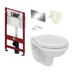TECE set 1- Instalační modul s nádržkou UNI pro WC + tlačítko chrom + úchyt + zvuková izolace + závěsné WC + WC sedátko - galerie #1