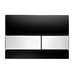 TECEsquare- Ovládací tlačítko, skleněné, černé sklo - broušená nerezová ocel 9240806 - galerie #1