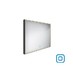 Černé zrcadlo NIMCO LED s podsvícením 80 x 70 cm s dotykovým senzorem - galerie #1
