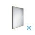 Černé zrcadlo NIMCO LED s podsvícením 60 x 80 cm s dotykovým senzorem