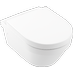 Villeroy & Boch ARCHITECTURA - COMBI PACK WC závěsné DirectFlush+ sedátko s poklopem SoftClosing, bílá Alpin 4694HR01