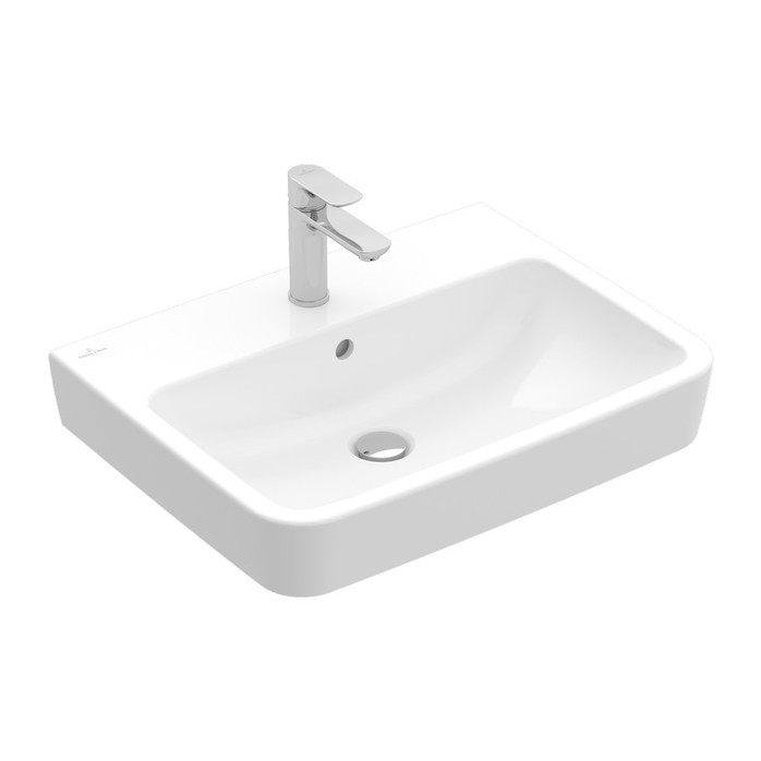 VILLEROY & BOCH Villeroy Boch O.NOVO: Umyvadlo 550x460 mm, broušené, bílá alpin, 4A41MG01 - galerie #1