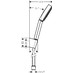 Hansgrohe Pulsify - Sprchový set 105 mm 1jet, držák, hadice 125cm, černá matná 24301670 - galerie #1