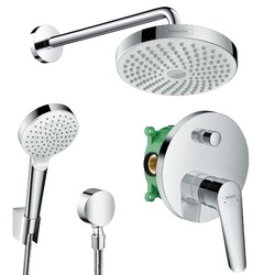 HANSGROHE HG SET Logis E1 - Sprchový systém pod omítku - páková baterie kompletní sada, chrom