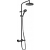 Hansgrohe Vernis Blend - Sprchový systém, termostatický, hlavová sprcha + ruční sprcha, černá matná 26276670